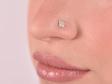 Load image into Gallery viewer, 14k Gold Square Indian Nose Stud
