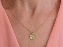 Load image into Gallery viewer, 14k Gold Mandala Coin Pendant