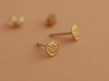 Load image into Gallery viewer, 14k Gold Tiny Floral Stud Earrings