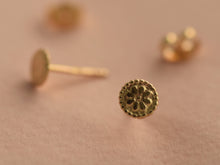 Load image into Gallery viewer, 14k Gold Tiny Floral Stud Earrings