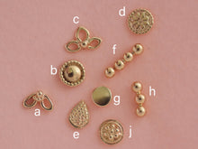 Load image into Gallery viewer, 14k Gold Floral Dainty Stud Earrings