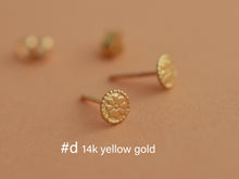 Load image into Gallery viewer, 14k Gold Floral Dainty Stud Earrings