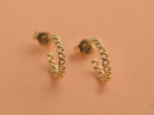 Load image into Gallery viewer, 14k Gold Boho Style Hoop Earrings