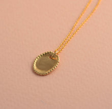 Load image into Gallery viewer, 14k Gold Oval Disc Pendant