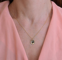 Load image into Gallery viewer, 14k Gold Oval Disc Pendant