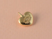 Load image into Gallery viewer, 14k Gold Evil Eye Heart Pendant