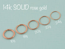 Load image into Gallery viewer, 14k Gold Plain Nose Hoop