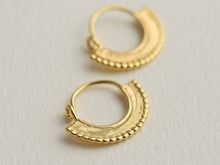 Load image into Gallery viewer, 14k Gold Medium Boho Hoop Earrings
