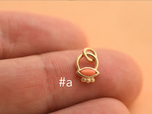 Load image into Gallery viewer, 14k Gold Evil Eye and Drop Charm