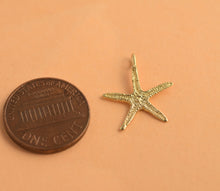 Load image into Gallery viewer, 14k Gold Starfish Pendant