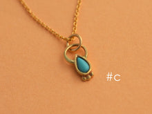Load image into Gallery viewer, 14k Gold Dainty Gemstone Pendant