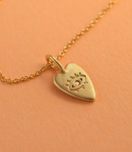Load image into Gallery viewer, 14k Gold Evil Eye Charm Pendant