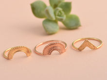 Load image into Gallery viewer, 14k Gold Half-Circle Ring
