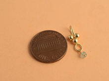 Load image into Gallery viewer, 14k Gold Three-Dot Pendant with Aquamarine
