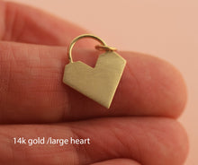 Load image into Gallery viewer, 14k Gold Geometric Heart Pendant
