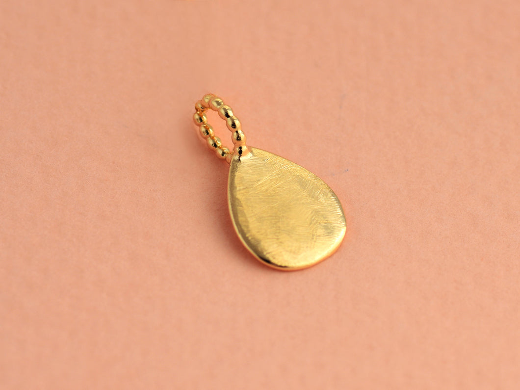 Two Sided 14k Solid Gold Pendant 14k Gold - Daria