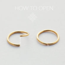 Load image into Gallery viewer, 14k Solid Gold Seamless Plain Nose Ring
