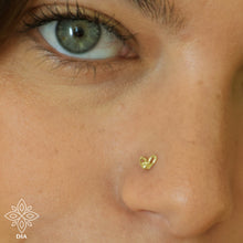 Load image into Gallery viewer, 14k Gold Tiny Butterfly Nose Stud
