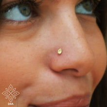 Load image into Gallery viewer, 14k Gold Indian Tiny Drop Nose Stud
