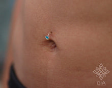 Load image into Gallery viewer, 14k Solid Gold Evil Eye Tribal Navel Ring
