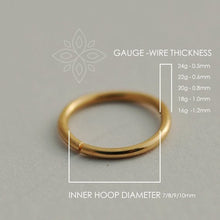Load image into Gallery viewer, 14k Solid Gold Inifinity Nose Hoop
