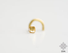 Load image into Gallery viewer, 14k Gold Tiny Square Nose Stud
