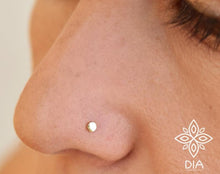 Load image into Gallery viewer, 14k Gold Tiny Round Nose Stud
