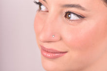 Load image into Gallery viewer, 14k Solid Gold Tiny Heart Nose Stud

