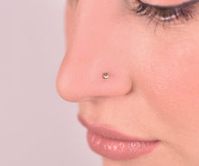Load image into Gallery viewer, 14k Gold Tiny Square Nose Stud
