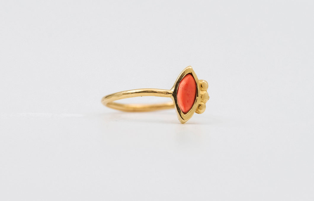 14k Rose Gold Evil Eye Navel Ring