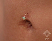 Load image into Gallery viewer, 14k Solid Yellow Gold Eye Belly Ring
