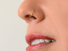 Load image into Gallery viewer, 14k Solid Gold Braided Hoop Ring
