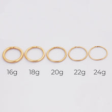 Load image into Gallery viewer, 14k Solid Gold Inifinity Nose Hoop
