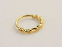 Load image into Gallery viewer, 14k Gold Twisted Hoop Ring
