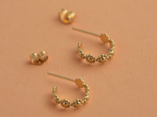 Load image into Gallery viewer, 14k Gold Elegant Huggie Hoop Earrings
