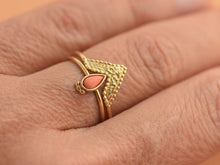 Load image into Gallery viewer, 14k Solid Gold Boho Drop Ring
