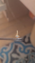 Load and play video in Gallery viewer, 14k Rose Gold Evil Eye Navel Ring
