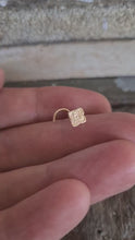 Load and play video in Gallery viewer, 14k Gold Square Indian Nose Stud
