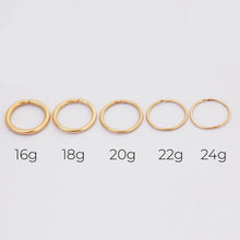 Load image into Gallery viewer, 14K Solid Gold Dot Hoop Earring - Romi

