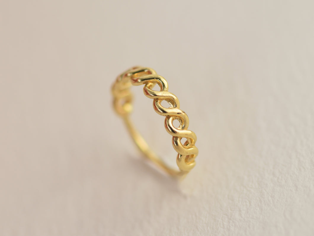 Twist 14K Solid Gold Hoop Earring - July