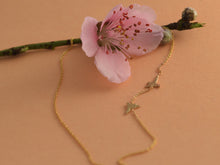 Load image into Gallery viewer, 14k Gold Asymmetric Necklace With Two Flying Birds - Mika
