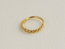 Load image into Gallery viewer, Braided 14K Solid Gold Hoop Earring - Talia
