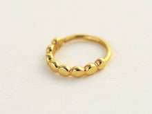 Load image into Gallery viewer, 14K Solid Gold Dot Hoop Earring - Romi
