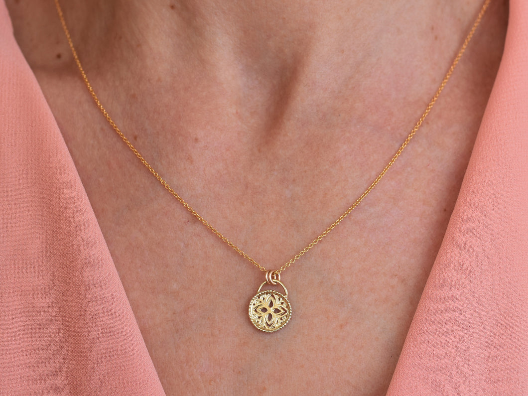14k Gold Mandala Necklace - Zoi