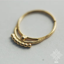 Load image into Gallery viewer, 14k Solid Gold Indian Hoop Ring
