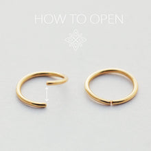 Load image into Gallery viewer, 14k Solid Gold Tribal Jewelry Hoop Earring - Lydia
