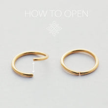 Load image into Gallery viewer, 14k Gold Beaded Nose Ring
