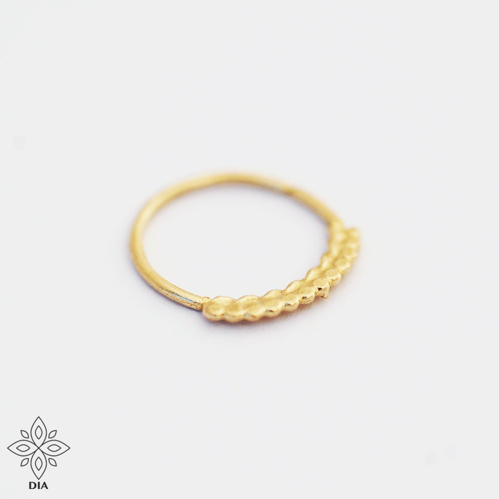 14k Gold Boho Hoop Ring