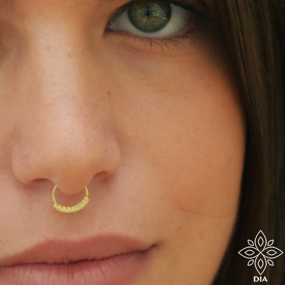14k Gold Hoop Tribal  Earring  - Hazel