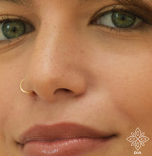 Load image into Gallery viewer, 14K Solid Gold Thin Nose Hoop Ring 16/18/20/22/24 GAUGE - Lily
